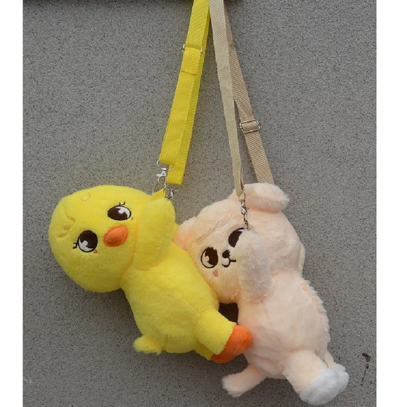 

K-POP STRAY KIDS Cartoon Plush Backpack FELIX HYUNJIN SKZOO Plush Backpack Doll Crossbody Bag Accessories Birthday Gifts