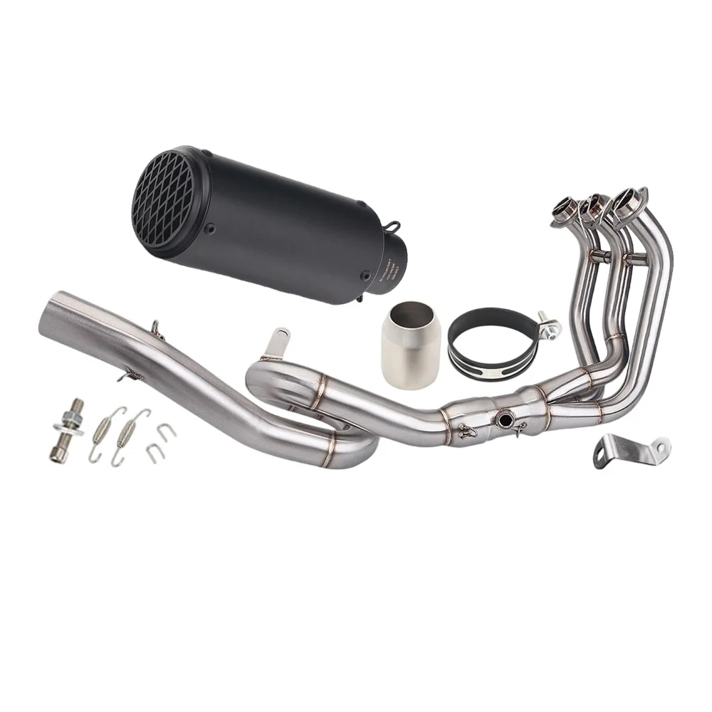 Für Yamaha MT-09 FZ09 2014-2021 Komplettes Auspuffsystem Vorderes Verbindungsrohr Schalldämpfer-Endrohre Auspuffrohre – Detail 3