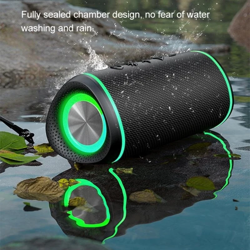 

Bluetooth-compatible Speakers with RGBs Lighting Effects and IPX5 Waterproof Protections Speakers for Beach and Parks Use F19E