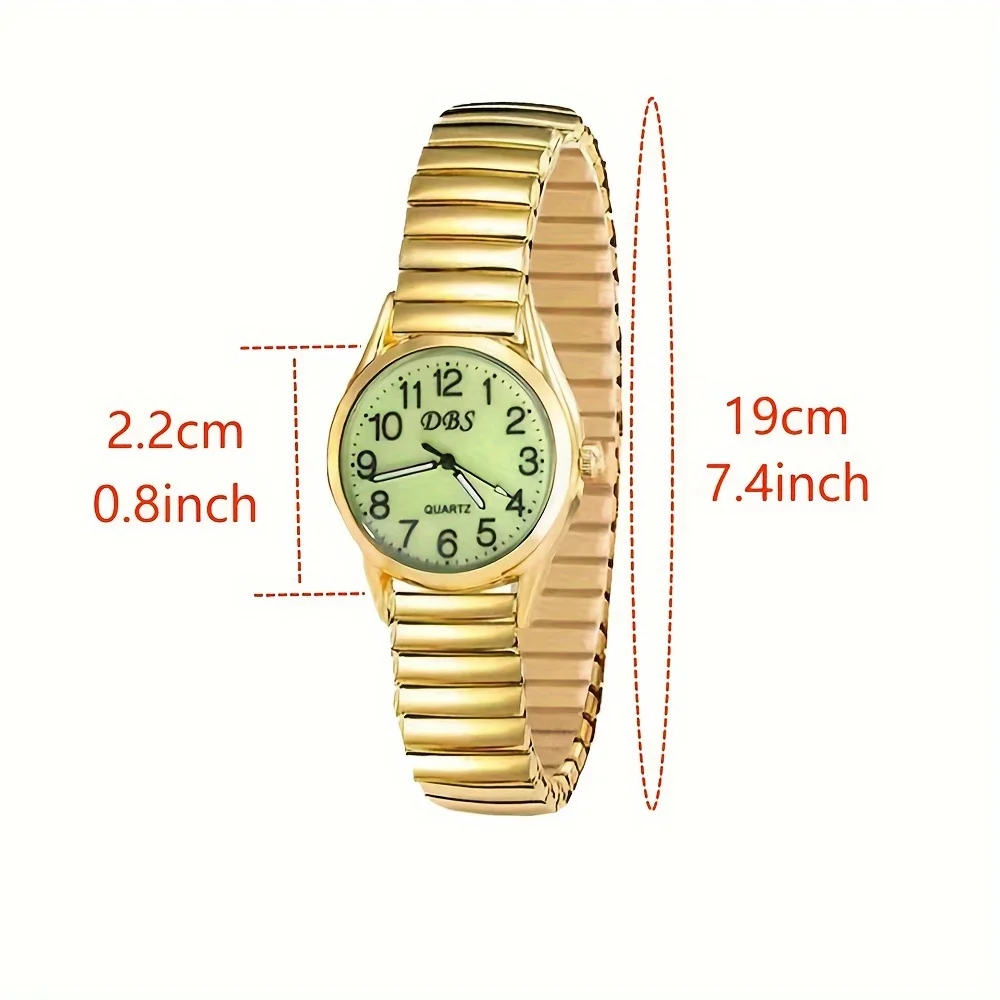 Couple Night Glow Surface Watch Spring Watch Elastic Elastic Watch Fashion Trend Big Digital Clear Watch