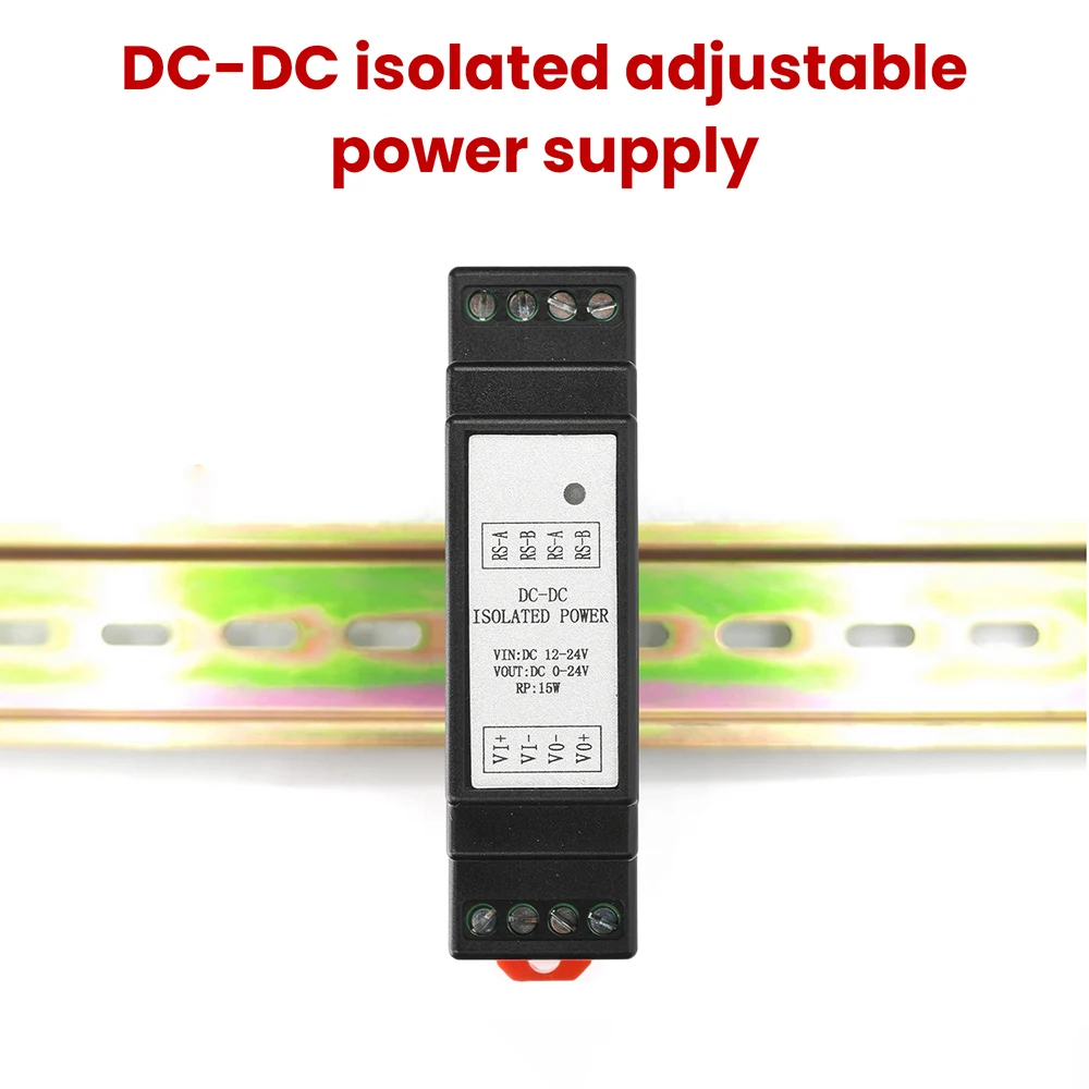 35MM DIN Rail Isolated Adjustable Power Supply Module 12-24V Input 0-24V Output Supports Modbus Communication RS485