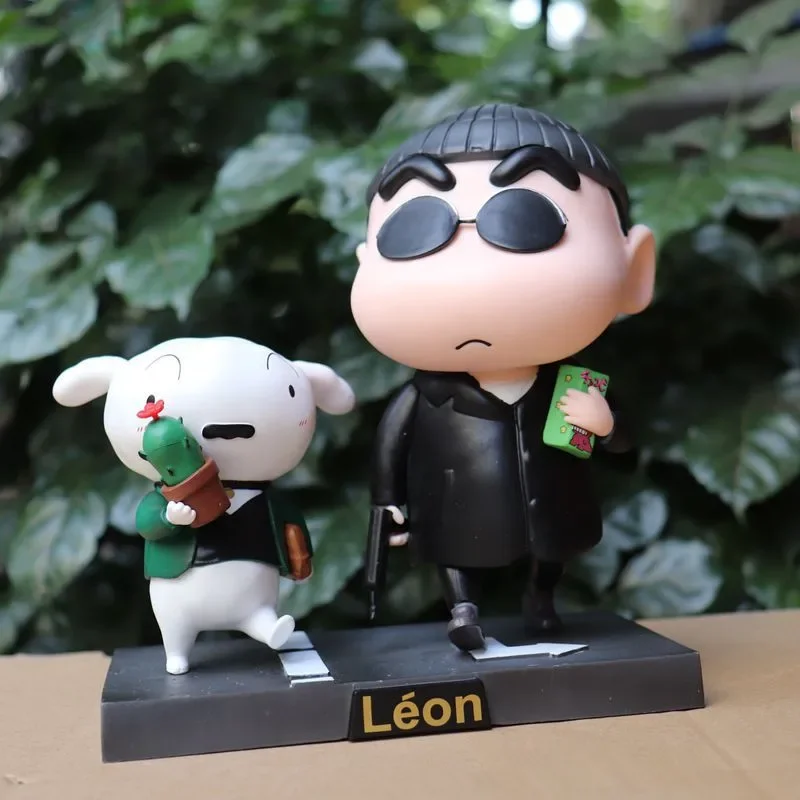 19cm Crayon Shin-Chan Nohara Shinnosuke Shiro Anime Figure Cosplay Manga Statue Pvc Collectible Model Action Figurine