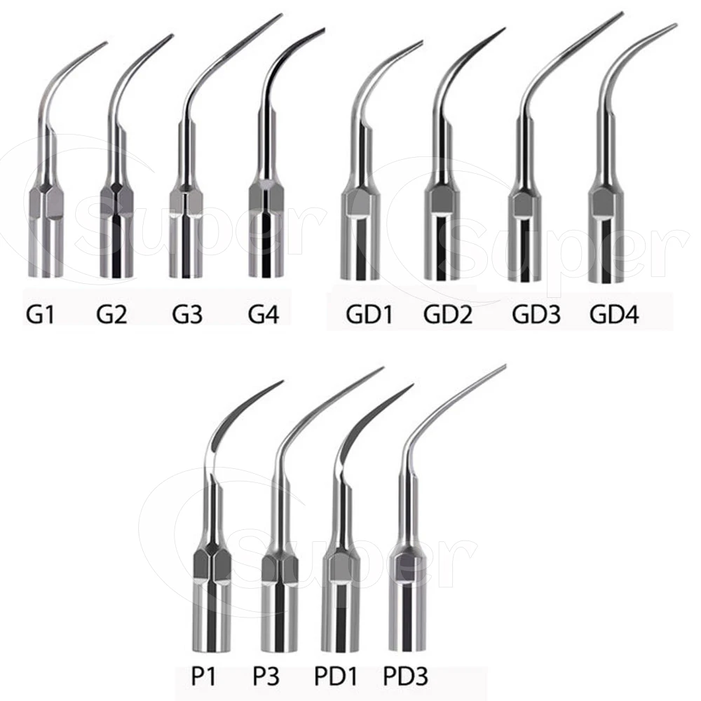 5pcs Dental Ultrasonic Scaler Tip Scaling Periodontics Endodontics Fit SA*ELEC D*E N*K Ultrasonic Scalers