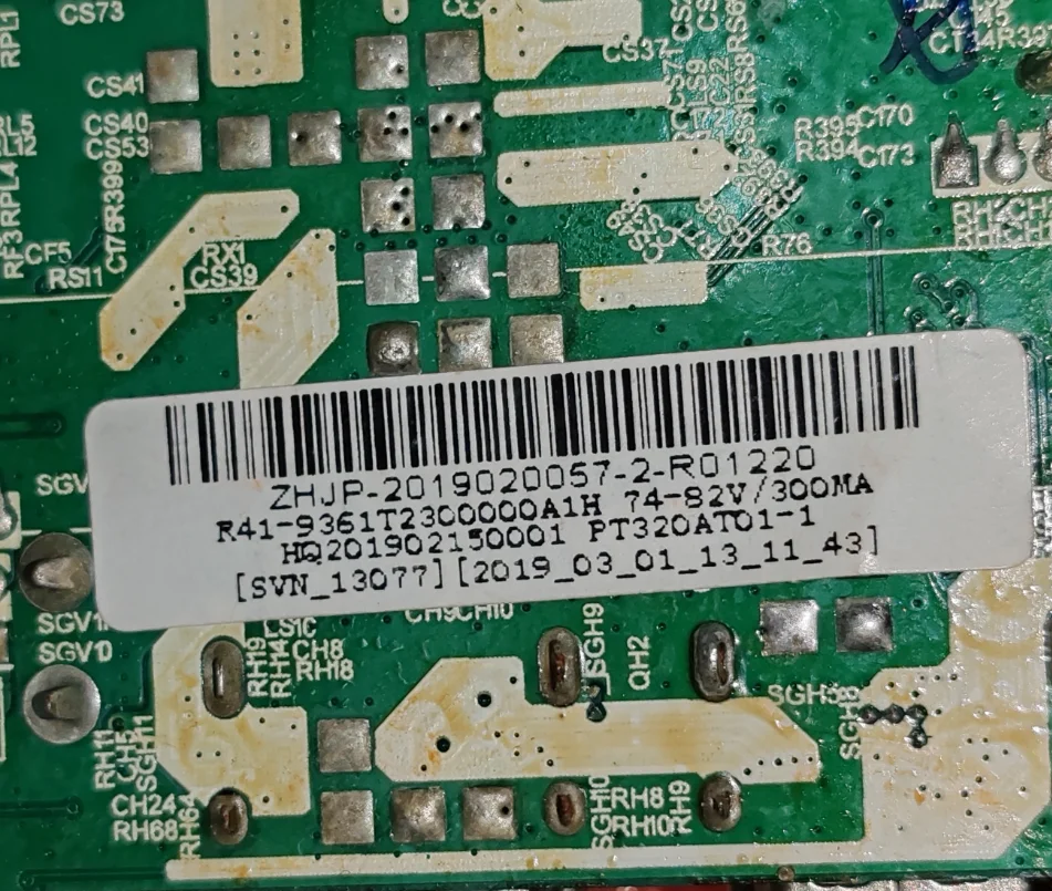 HK.T.RT2936P638 Three in one TV motherboard, tested well, physical photo 78-82v 300ma for pt320at01-4   logo