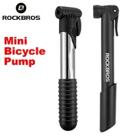 ROCKBROS Bicycle Pump Portable 80-100PSI Easy Operation Mini High Pressure Air Pump Cycling Stainless Steel MTB Bike Accessories