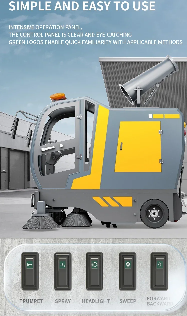 YG Customized Ride On Road Floor Sweeper Street Cleaner Industrial Vacuum Sweeper Machine