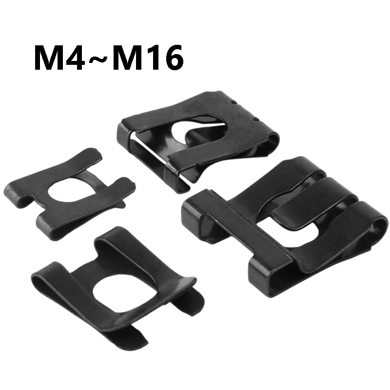 M4 M5 M6 M8 M10 M12 M16 Elastic Anti Loosening Clamp 65 Manganese Steel U-Shaped Clip Axle Spring Retaining Ring