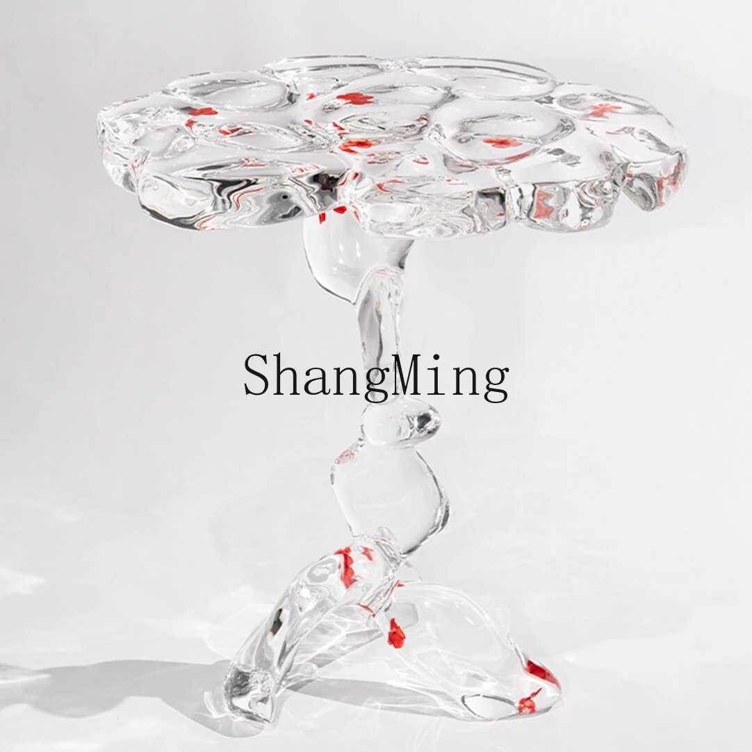 FG modern light luxury high-end acrylic coffee table living room home lobby crystal special-shaped tea table edge table