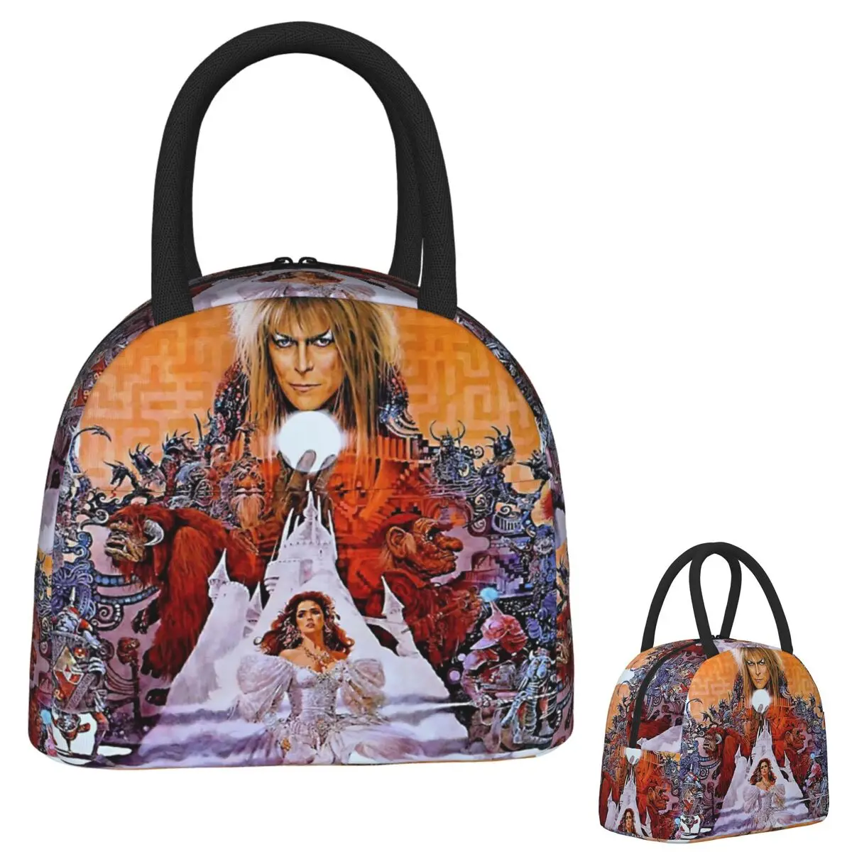 

Labyrinth Movie Poster Lunch Bags Insulated Bento Box Waterproof Lunch Tote Picnic Bags Thermal Bag for Woman Student Office