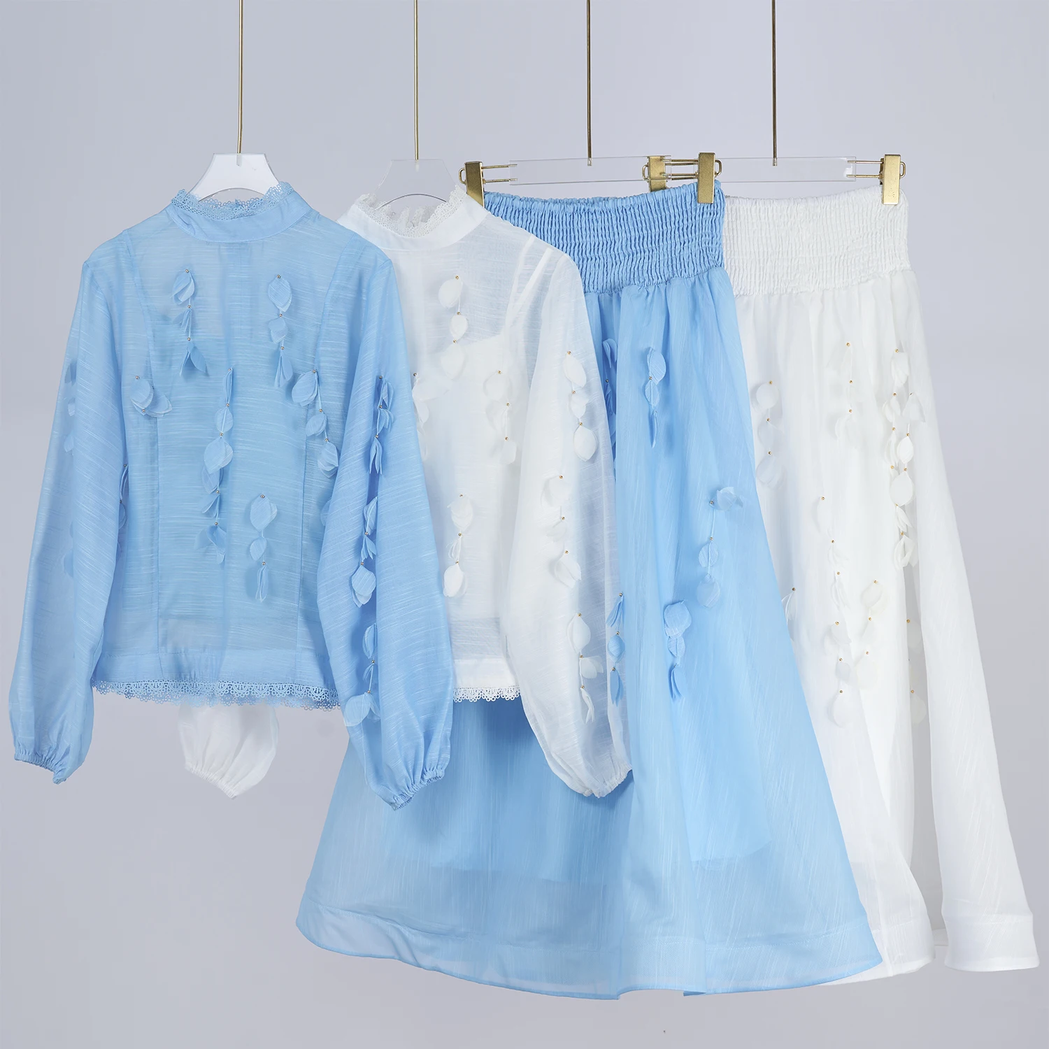 

Miyake Pleated Skirt Suit 2025 Summer New Women's Casual Sleeveless High Strechy Pleats Top + 3D Flower Long Skirt Suits