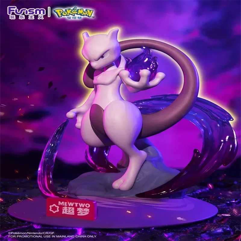 New Funism Pokemon Mewtwo 11cm Small Size Doll Ornaments Pvc Official Genuine Peripheral Desktop Collectible Model Gift Kid Toy