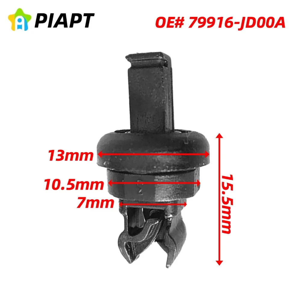 4pcs OE# 79916JD00A, 7705099001 8200675047 Car Boot Parcel Shelf Clips for Nissan Qashqai 2007 - 2019 Note 2006 - 2012 J11