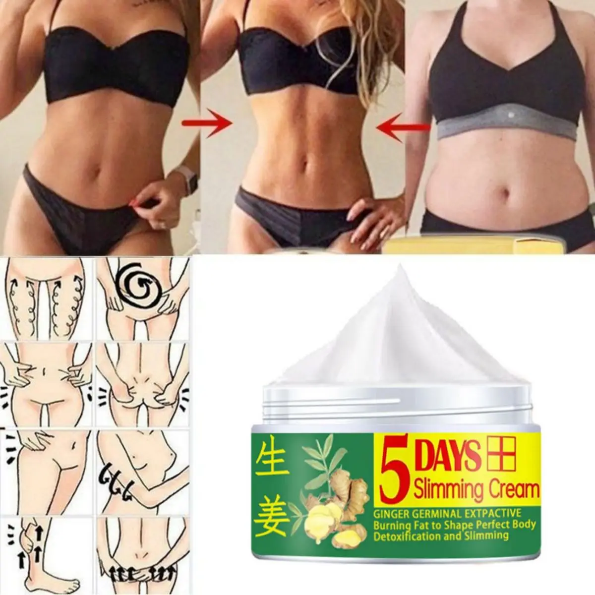 Ginger Slimming Cream Burning Fat, Detoxifying and Slimming