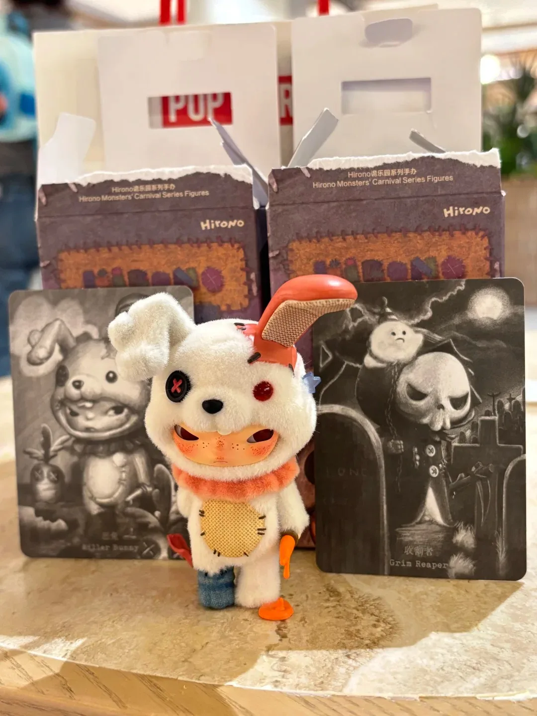 جديد حقيقي هيرونو وحوش كرنفال سلسلة صندوق أعمى المد اللعب المشهد سطح المكتب الديكور تحصيل لعبة مجسمة الهدايا