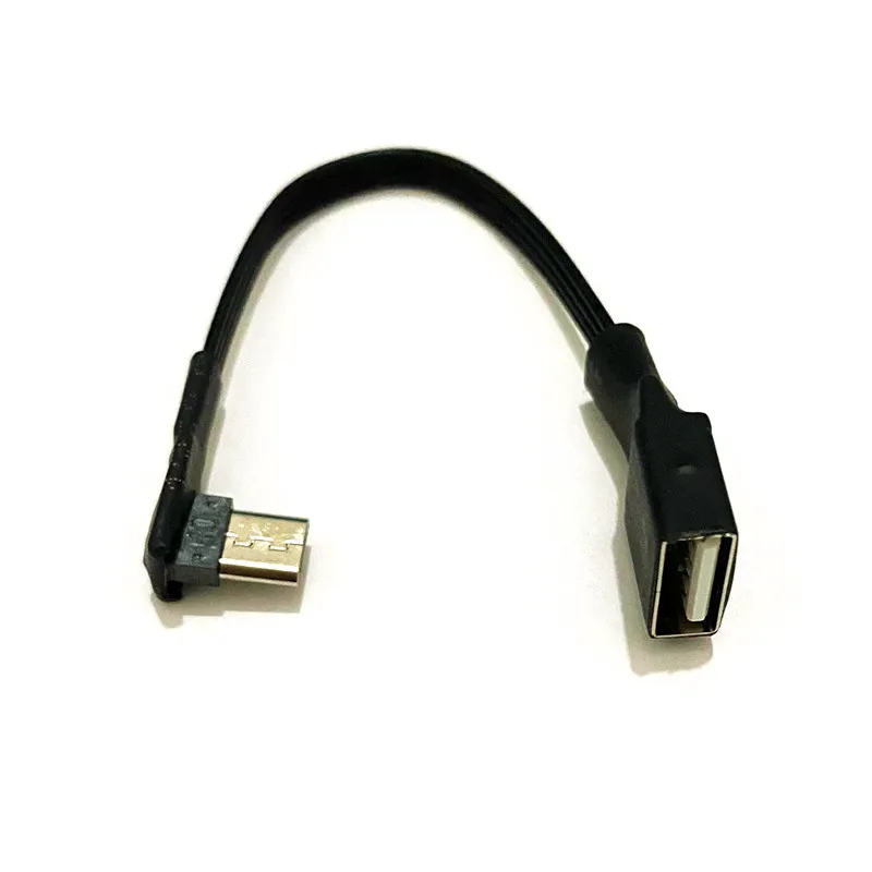 Micro usb otg cable Soft silicone Micro USB male elbow to usb2.0 female OTG cable to connect car U disk 0.1m/0.2m