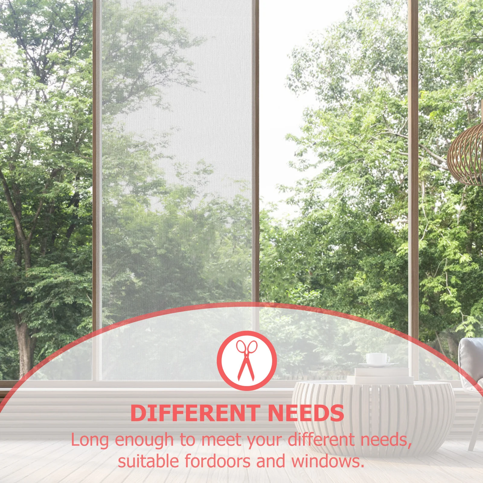 

1Set DIY Window Screen Mosquito Repelling Removable Adhesive Fly Screen Net for Doors Windows Household Curtain Mesh