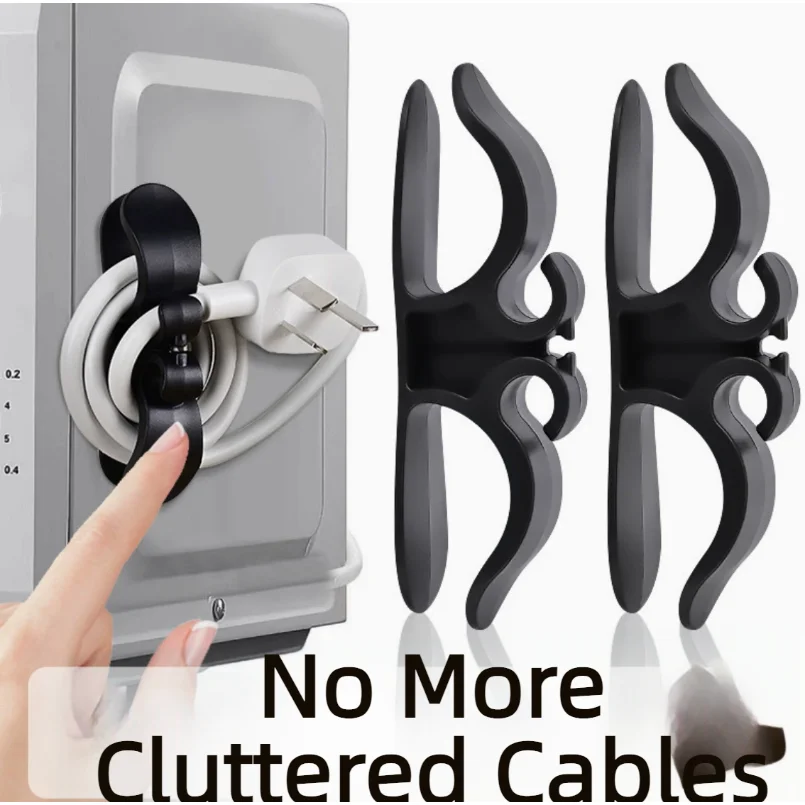 

4PCS Cord Winder Organizer for Kitchen Appliance Cord Wrapper Cable Management Clip Holder for Air Fryer Coffee Machine Fixer