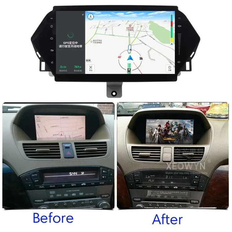 أندرويد 13 لهوندا أكورا MDX 2007 08 2009 2010 2011 2012 2013 الوسائط المتعددة راديو السيارة الصوت لتحديد المواقع أبل Carplay أندرويد السيارات