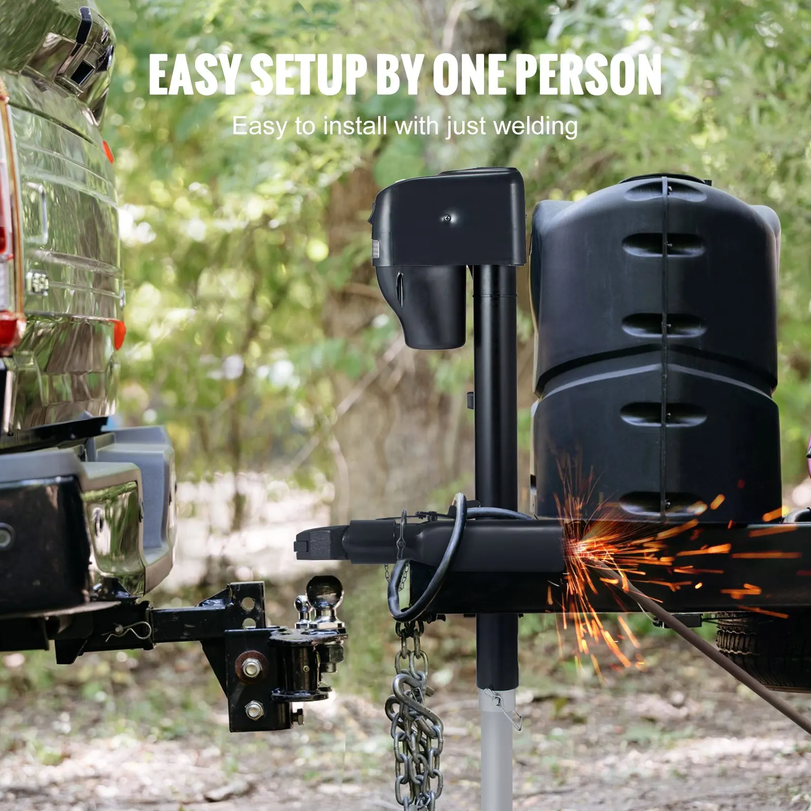 A-Frame Trailer Coupler, Fits 2-Inch Hitch Ball Size, 7000 Lbs Towing Capacity, Heavy Duty Steel Coupler