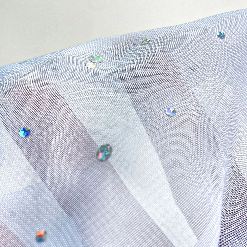 2pcs Rhinestone Chiffon Ribbon Scrunchies, Gentle & Ethereal, For Daily Hair Tying, Dating & Party Looks - view 5