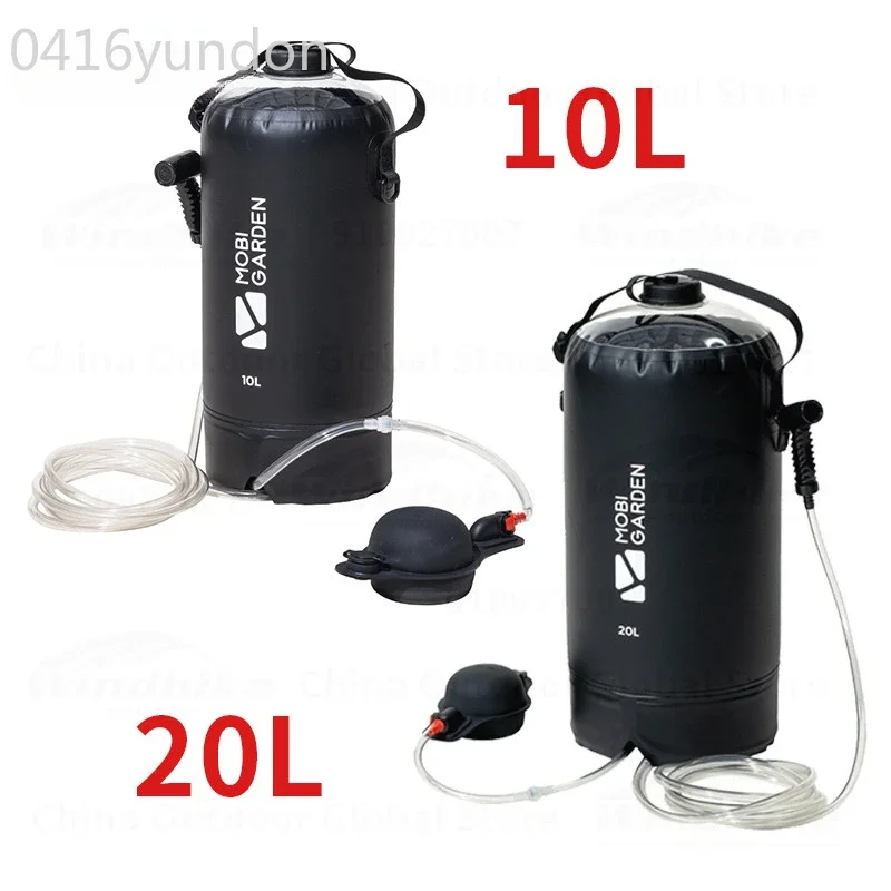 

MOBI GARDEN 10L/20L Large-Capacity Shower Bag Outdoor Simple Bath Solar Heating Water Bag Foot-Operated Air Pump Gift Storagebag