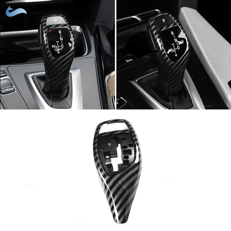 ABS Carbon Fiber Style Gear Shift Head Cover Replacement For BMW F20 F21 F22 F23 F30 F31 F32 F34 F35 F36 X3 X4 X5 X6 F15 F16