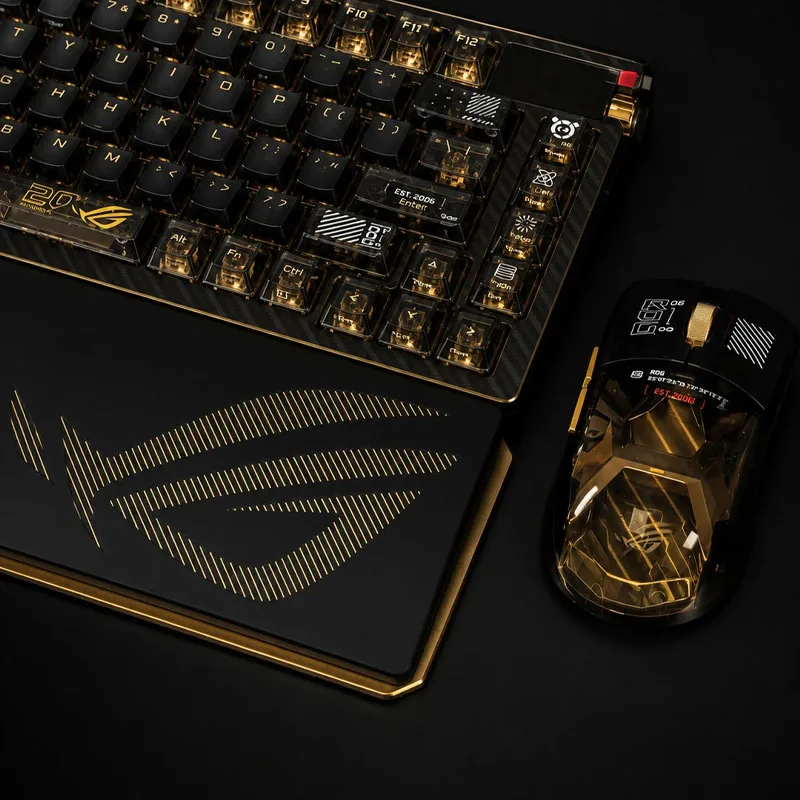 ROG Harpe II Extreme Edition 20 Wireless Gaming Mouse 24K Gold Plated 8K Hz Polling Rate Tri-Mode Esports FPS PC Mouse Valorant