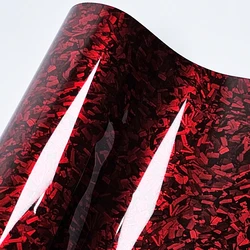 High Glossy Black Gold Silver Red Forged Carbon Fiber Vinyl Wrap Film Adhesive Motorcycle Scooter Car Decal Wrapping