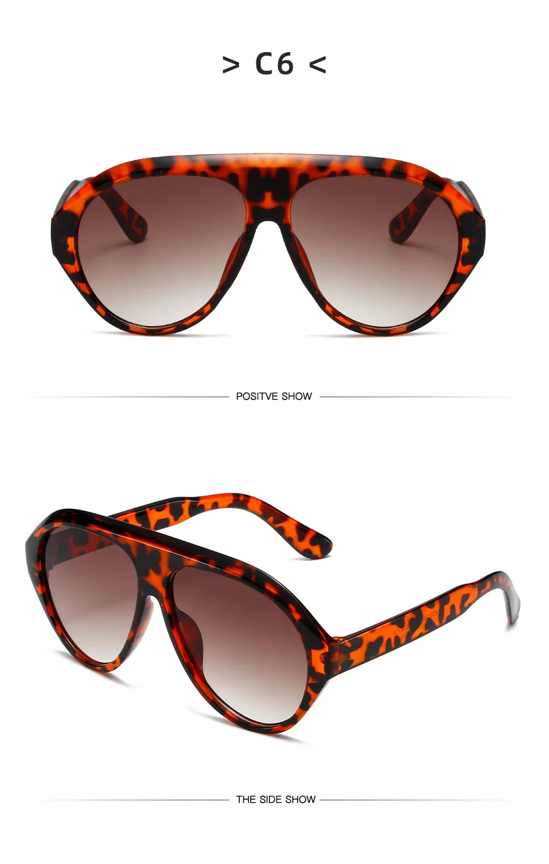 Übergroße Goggle-Sonnenbrille 2024 Damen Marken-Trend Sonnenbrille mit gelben Gläsern Herren Großrahmige Trend-Sonnenbrille UV400 802086 – Detail 20
