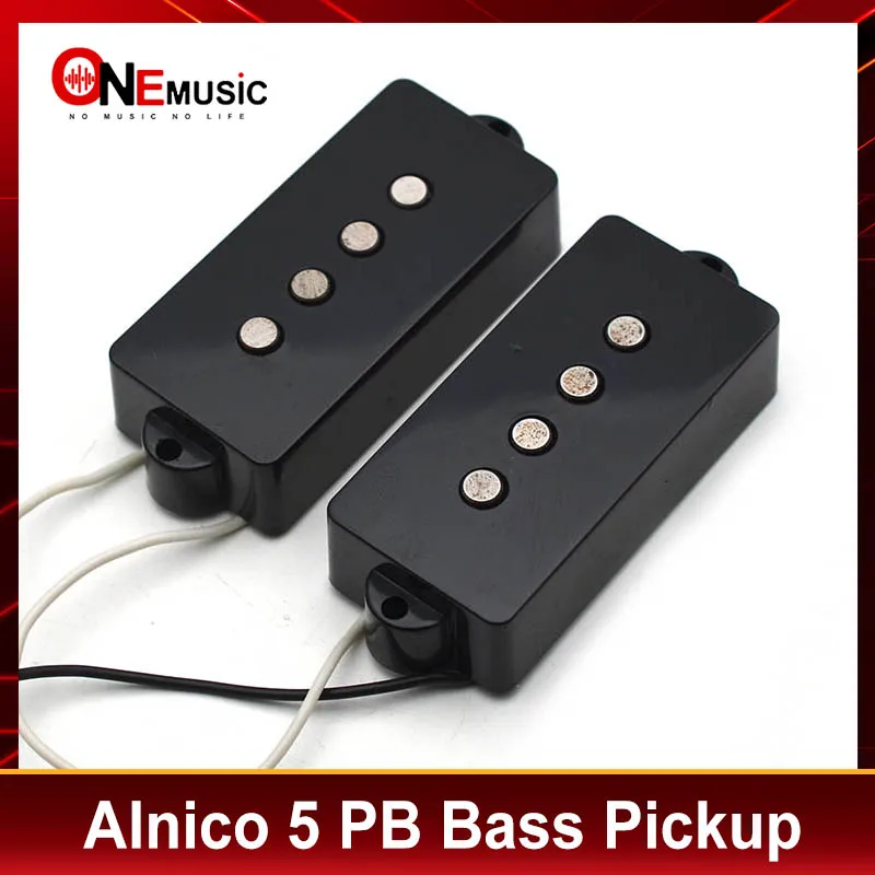 Open Alnico 5 PB P Bass Pickup Humbucker Pickup Bass 4 String Alnico V Black for PB Bass Parts Replacement