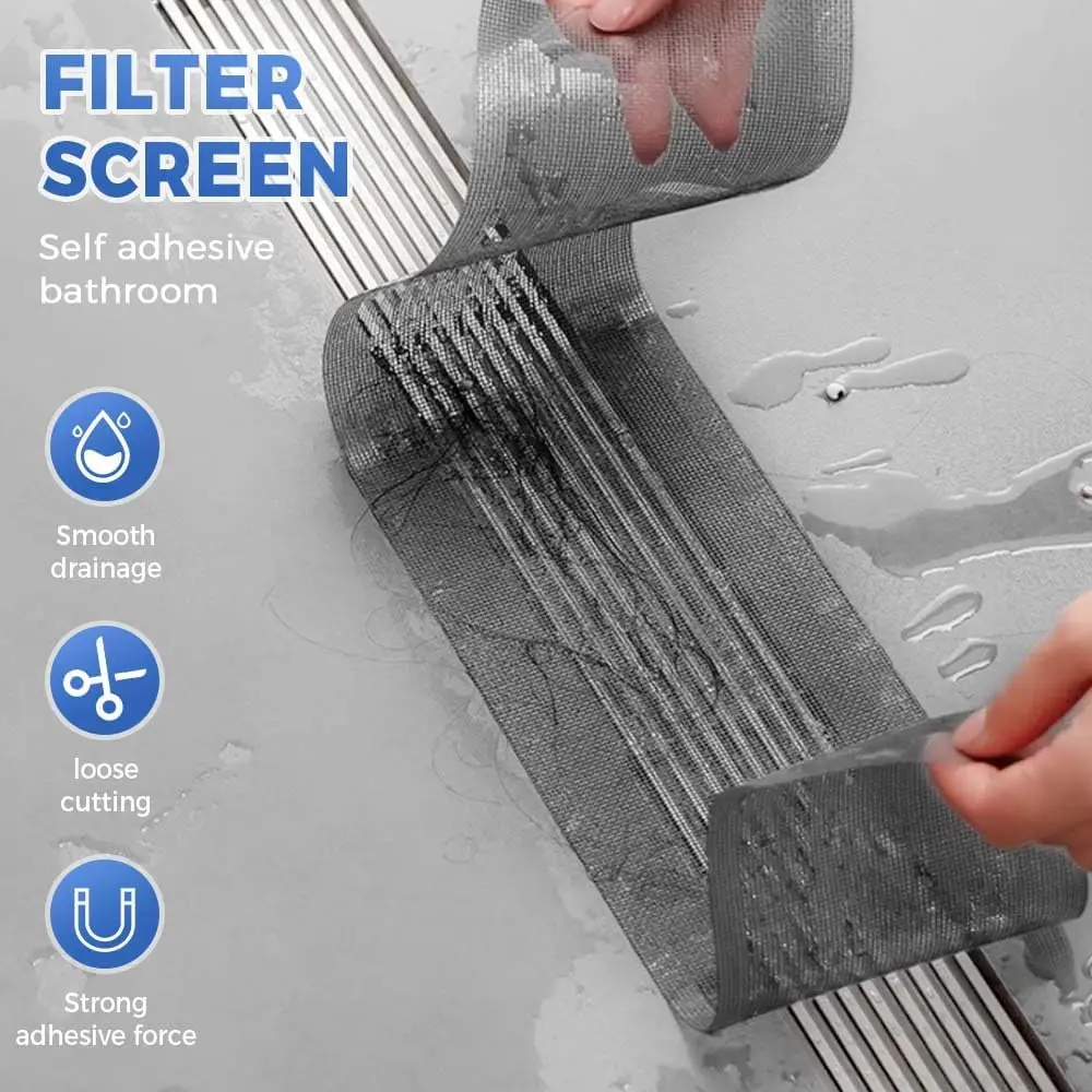 Disposable Hair Drain Stickers Customizable Mesh Hair Catcher for Bathroom Tub  Kitchen Sink Easy Install Drain Protector Filter