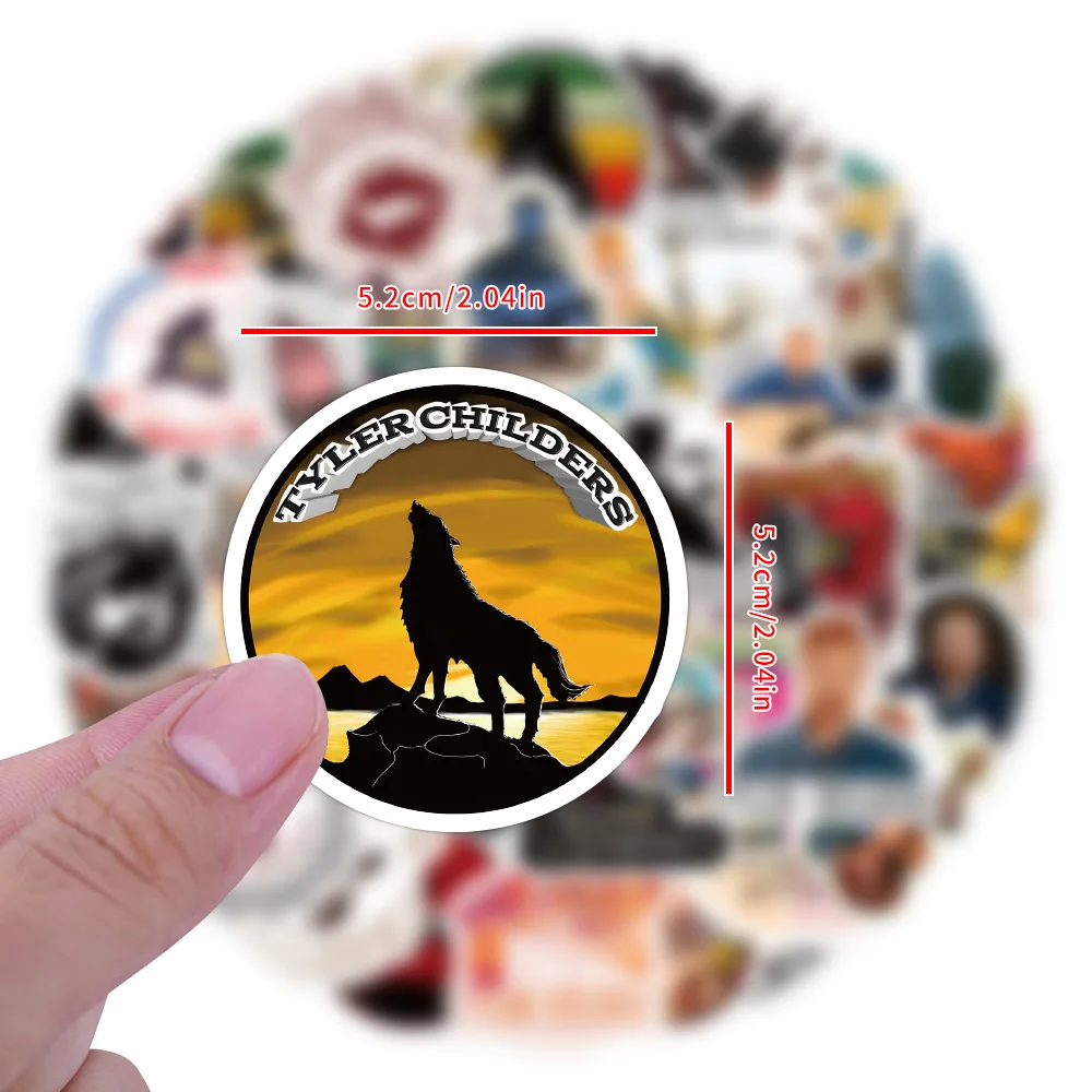 60 قطعة تايلر تشايلدرز ملصقات الكرتون الموسيقى الشارات سجل القصاصات الأمتعة المحمول الغيتار الهاتف سيارة دراجة سكيت ملصق لعبة طفل