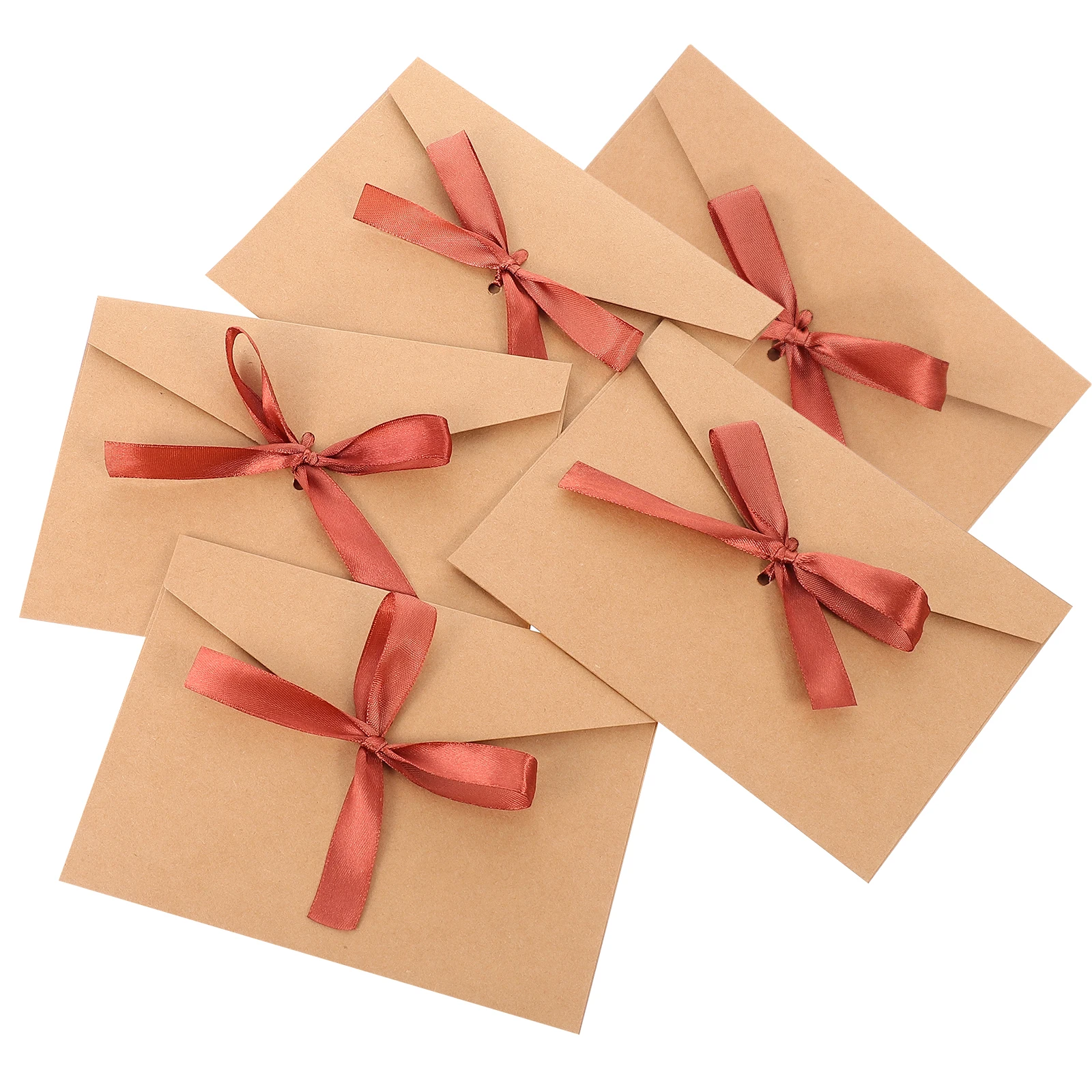 

10pcs Bow-Tie Postcard Thickened For Wedding Invitation Blessing Cards Decorative Packaging Stationery Coin Storage Letter