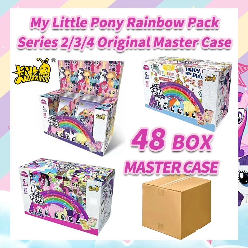 KAYOU Genuine My Little Pony Rainbow Pack Series 2/3/4 Original Master Case, Pretty SC SGR Princess Collectible Cards Toy Gift