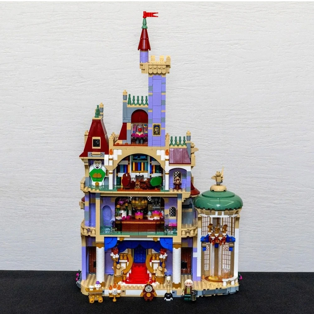 2916 pièces château de la belle et de la bête créative avec 5 figurines blocs de construction assembler des briques jouet cadeau pour les enfants adultes