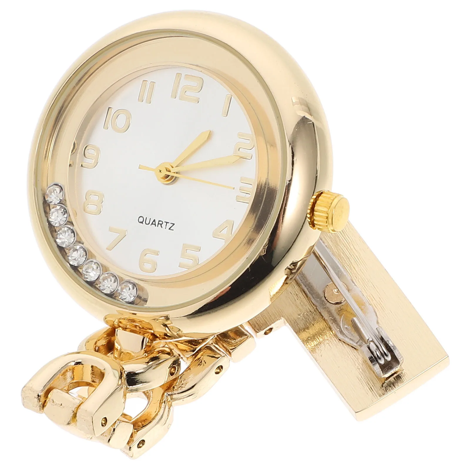 女性看護師用医療ラペルピンラインストーンメタルチェーンハンギング看護師用腕時計ユニセックス医師ギフトポケットウォッチ