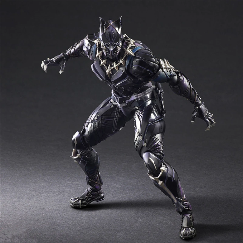 

Play Arts Kai Black Panther PVC Action Figure Model Toys Room decoration Joint Movable Rotatable Desktop ornaments Birthday Gift