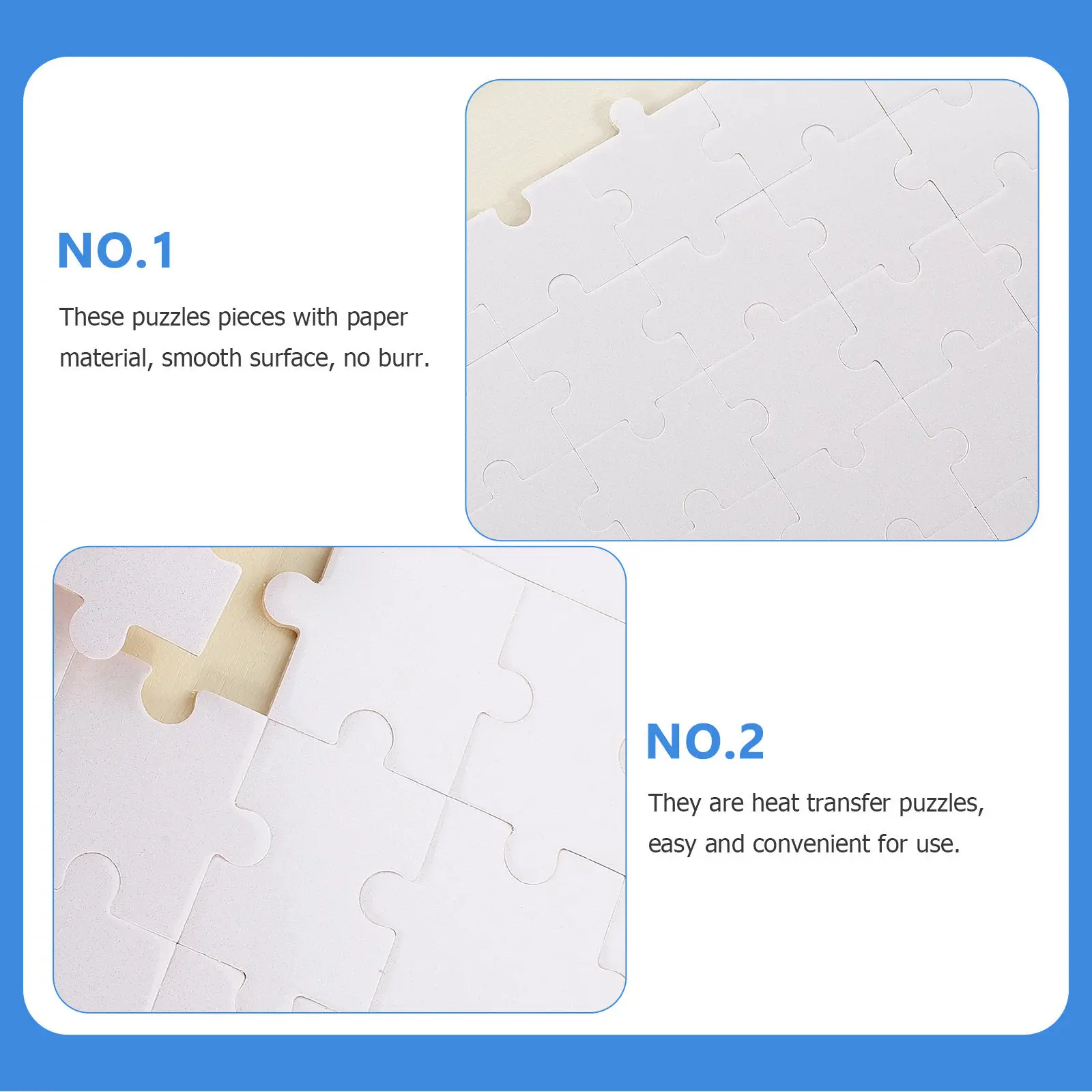 

Wooden Rectangle Heat Transfer Puzzle Sublimation Blank Piece DIY Creative Family Games Classroom Activity Cognitive Plaything
