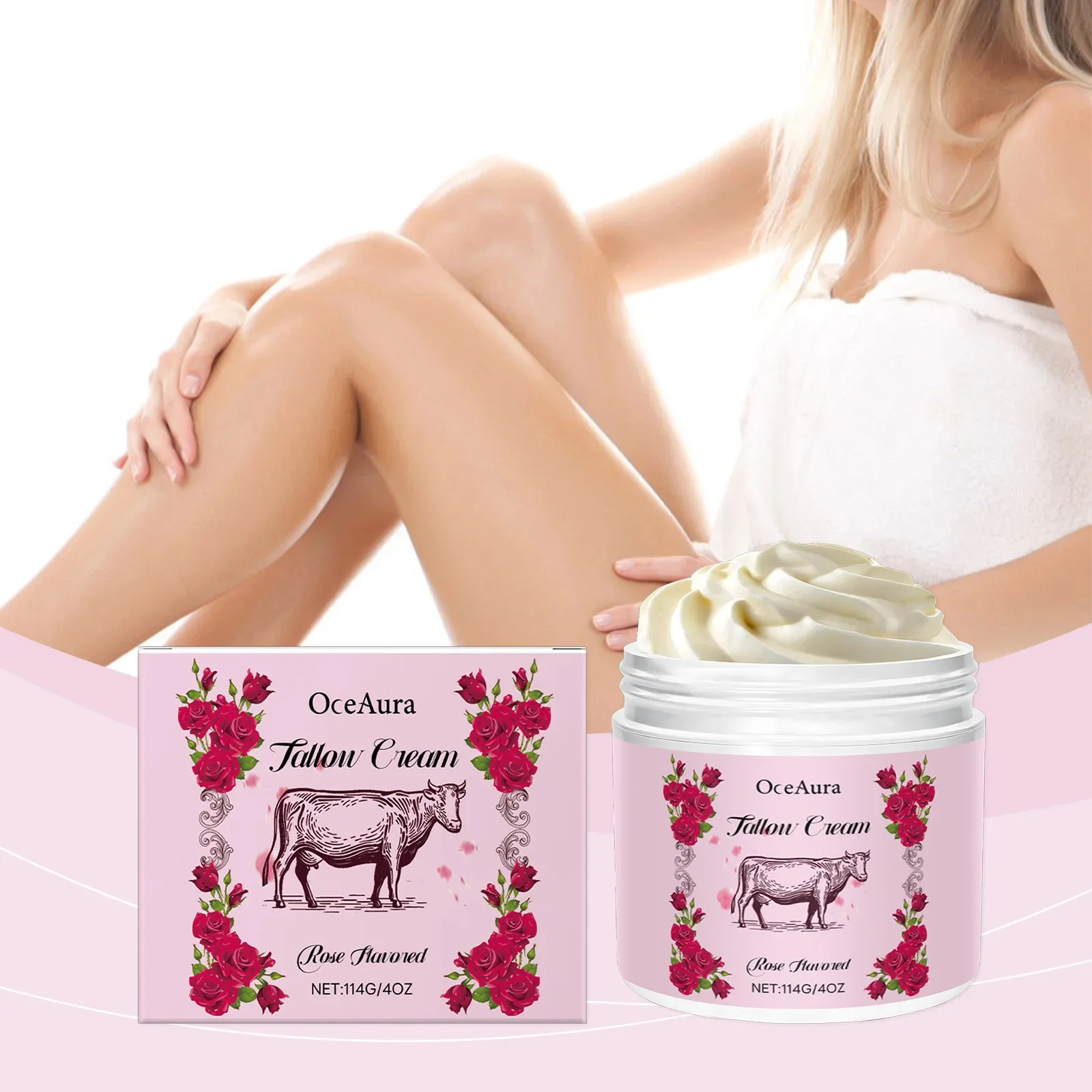 

Увлажняющий крем Rose Cow Fat обеспечивает нежный уход и увлажнение для мягкой, сухой и тусклой кожи, питает тело с молоком.