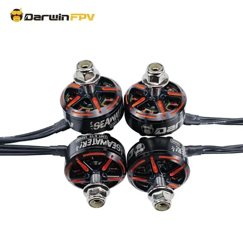 VoltS1PC/2PCS/4PCS Waterproof DarwinFPV 2307.5 V3 6S 1960KV SeaWater Brushless Motor 12N14P 20AWG Wire For 5-6inch Freestyle FPV