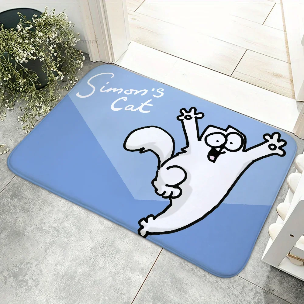 Cartoon Simon Cute C-Cat Floor Mat Doormats Home Carpet Foot Bathroom Absorbent Anti-Slip Home Decor