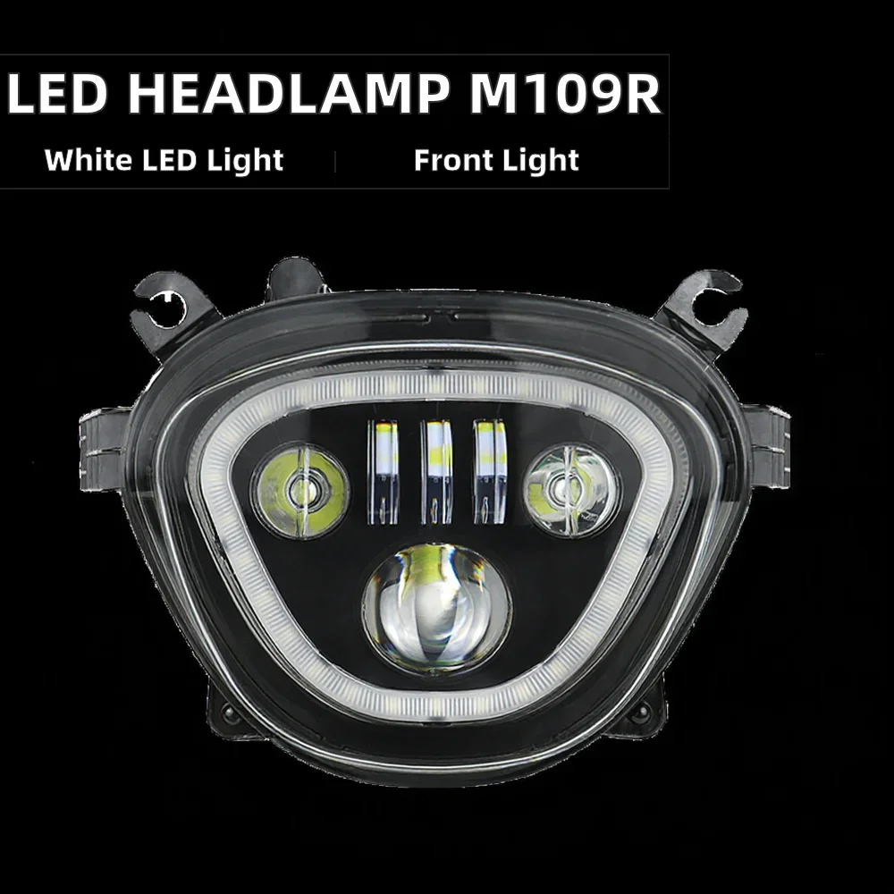 Black LED Headlight for Suzuki Boulevard Motorcycle M109R DRL Front Head Light