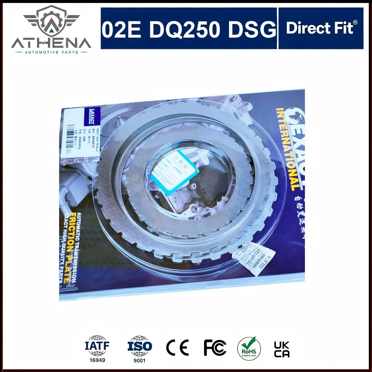 02E DQ250 DSG Transmission Clutch Steel Plate Kit Fix Slip Jerk Harsh Shift Fit Audi A3 Q3 TT VW 6‑Speed DSG Gearbox