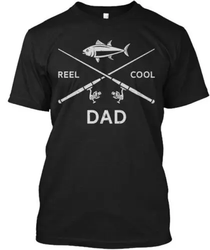 Reel Cool Dad Fishing T-Shirt Made in the USA Size S to 5XL