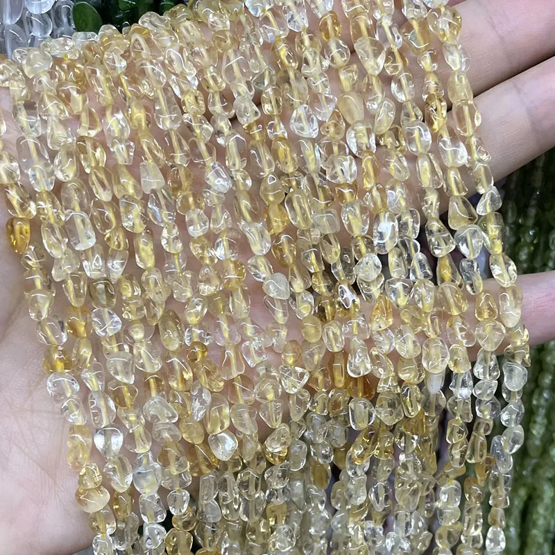 3-5MM Irregular Natural Stone Citrines Loose Spacer Beads For Jewelry Making Charm DIY Bracelet Necklace Accessories