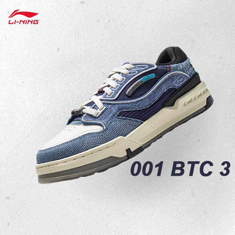 

LI-NING 001 BTC 3 Unisex Sports Life Series Comfortable Soft Bullet Classic Casual Sneakers AGCV281