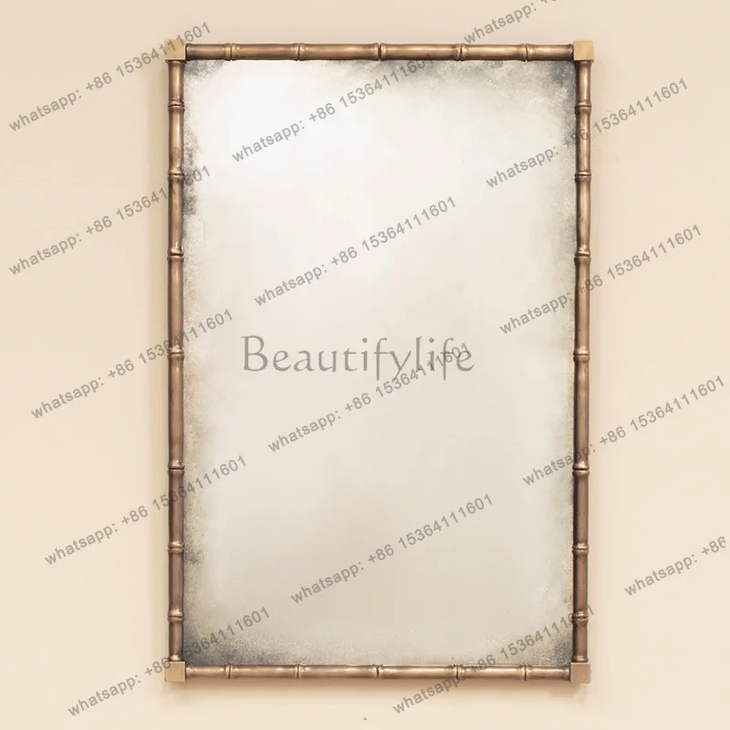 Medieval Bamboo Full Body Mirror New Chinese Wall-mounted Decorative Mirror