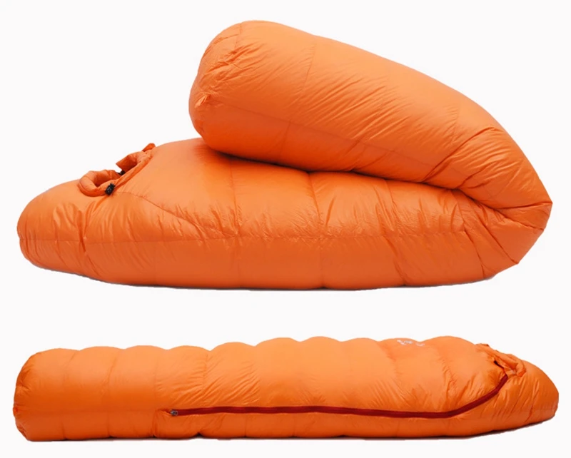 Filling White Goose Down  Adult Mummy Sleeping Bag Suitable for 3seasons Outdoor Camping Tourist Keep Warm