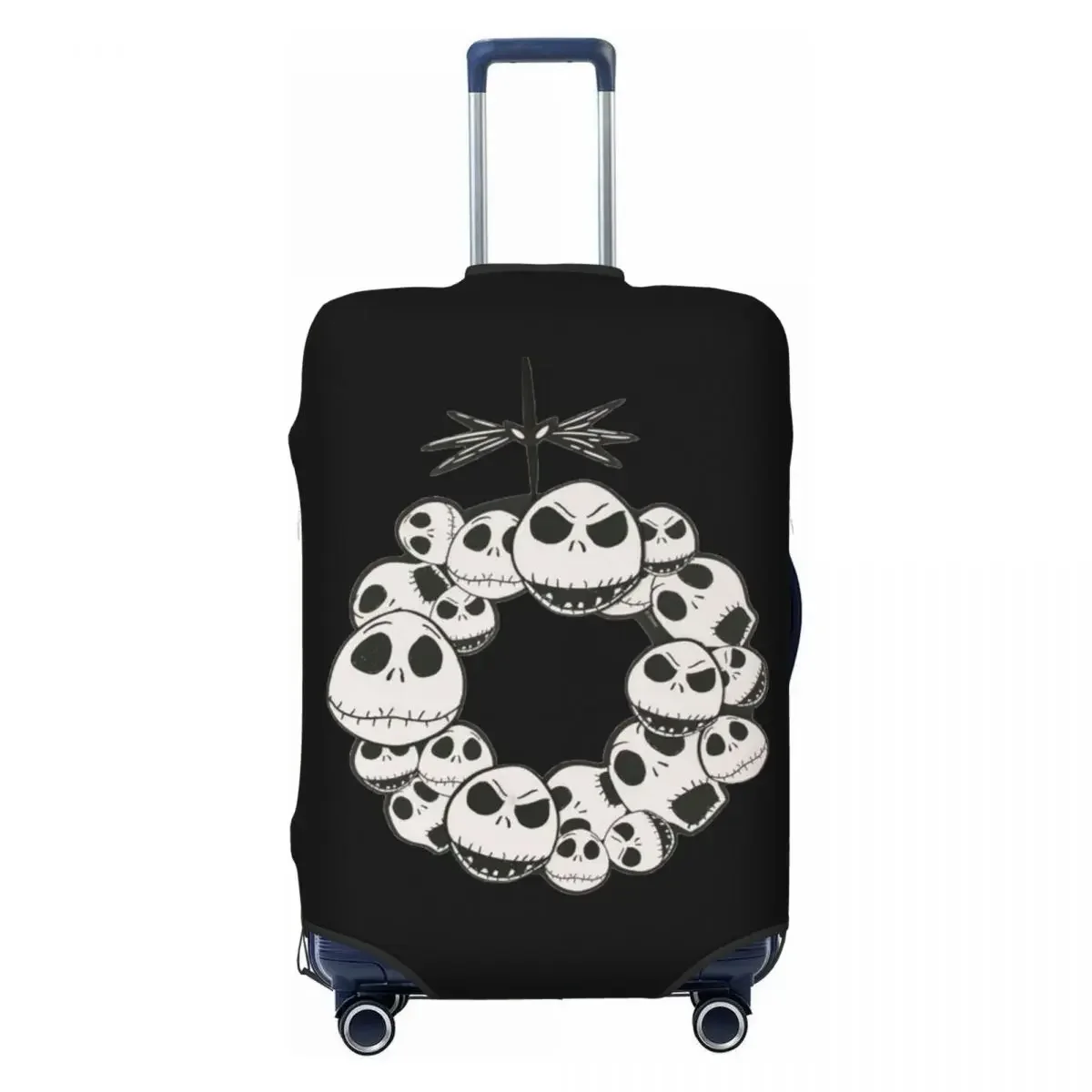 

Fashion Travel Luggage Cover Jacks Movie Skellingtons Design Elastic Fits 18-32 Inch Suitcases Washable Protector