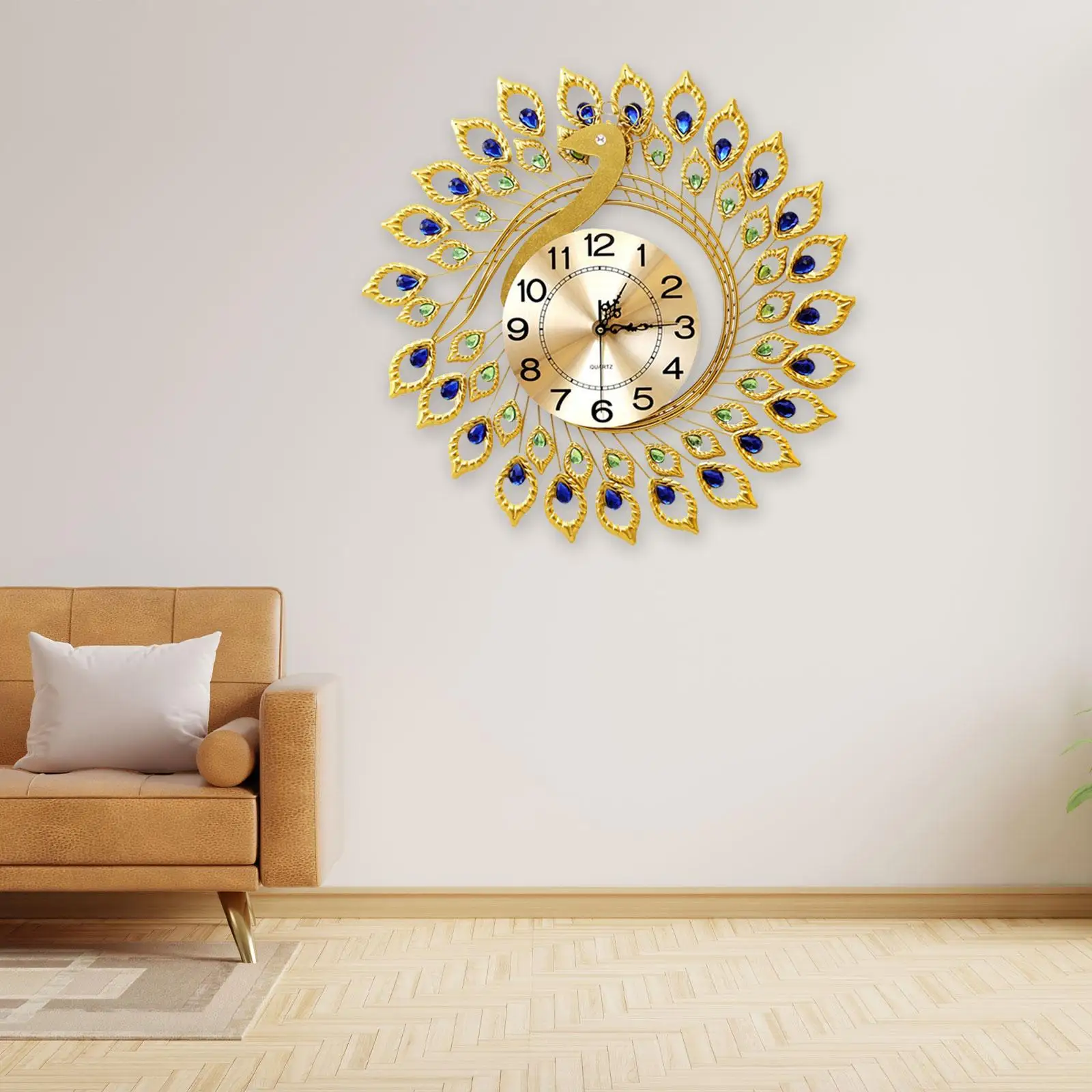 

Peacock Wall Clock Creative Wall Clock Modern Wall Decor Wall Watch Decorative Clock for Dining Room Entrance Home Decoration